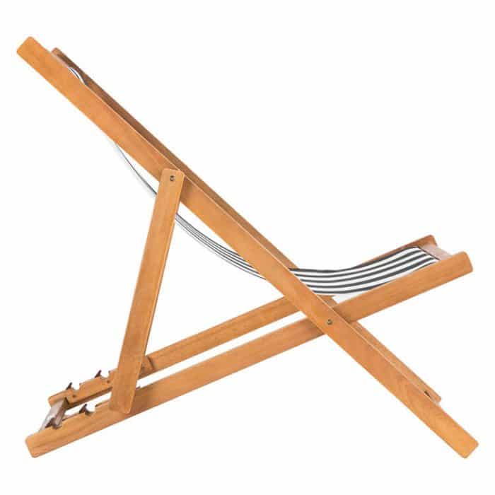 wood canvas folding deck chair