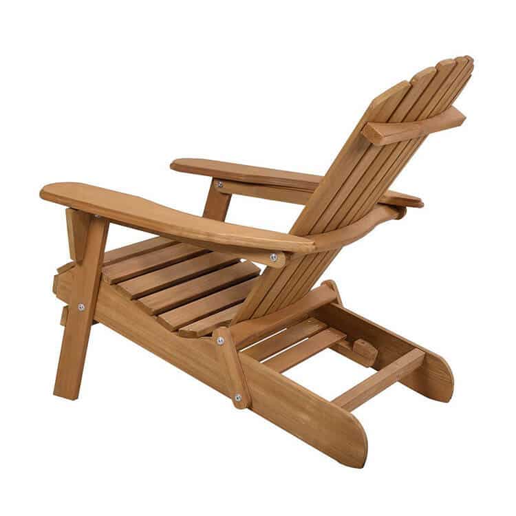wooden modern folding adirondack chair with ottoman