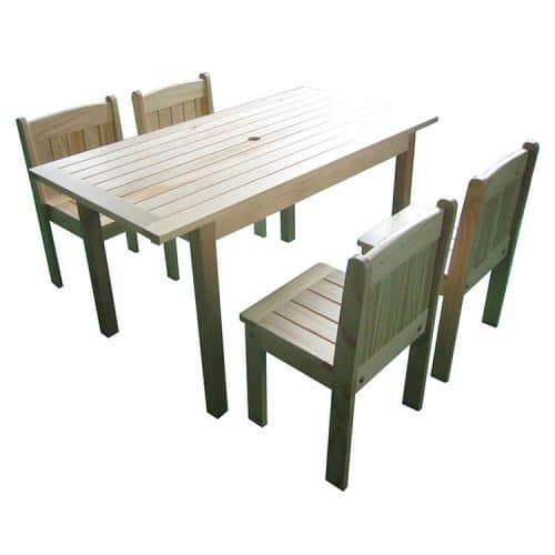 4 seats wooden garden table diy