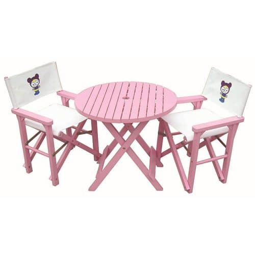 high quality pink kids garden table