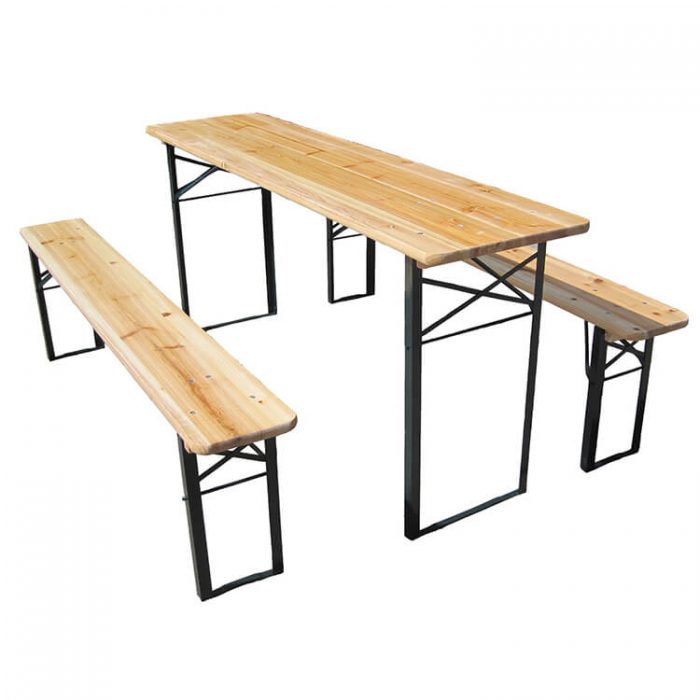 4 seats folding wooden garden table